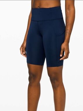 Lululemon Fast And Free Short 10" Non Reflective True Navy Size 6